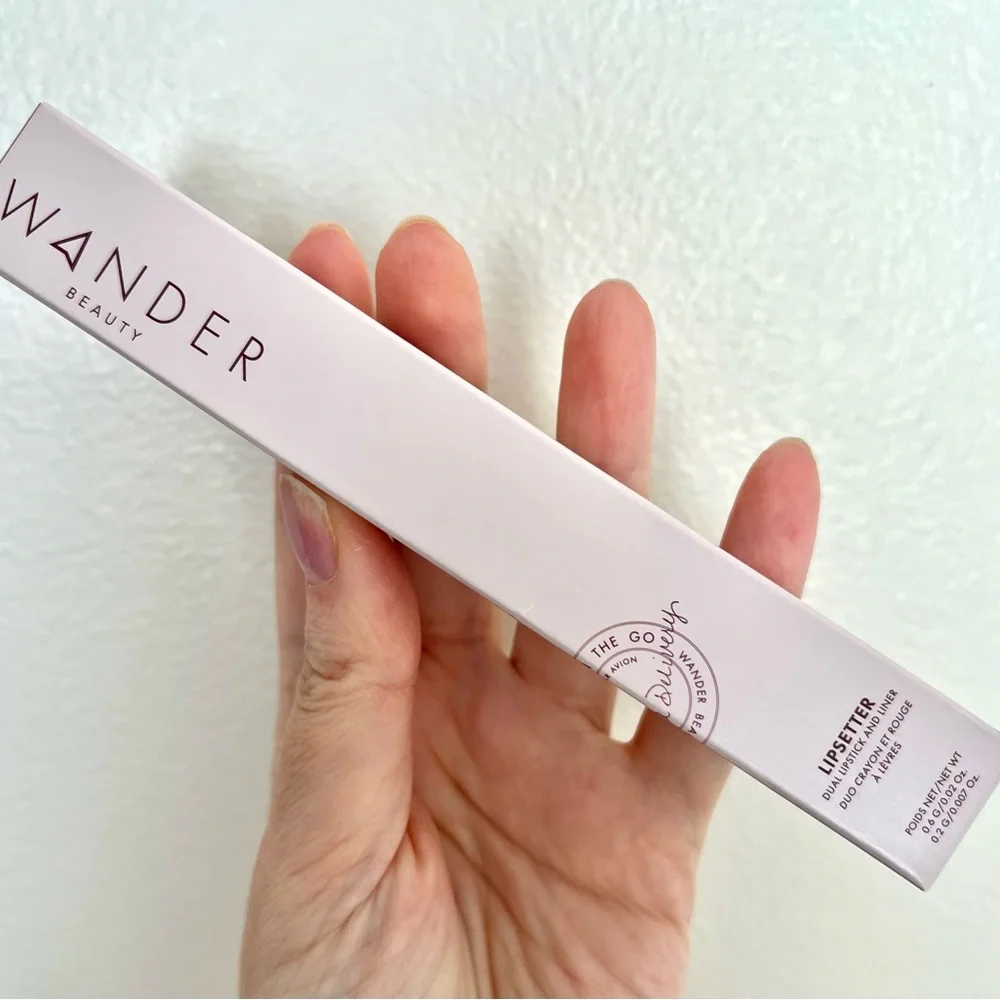 NIB Wander Beauty Lipsetter Dual Lipstick and Liner in Bohemian Blush - Picture 5 of 7